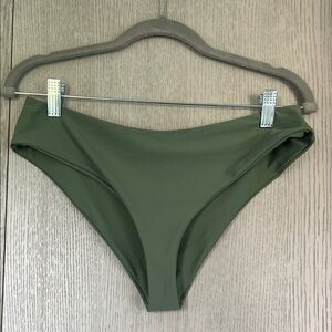Olive Green Bikini Reversible Bottoms